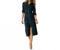 Harris Maxi Dress In Black Watch Plaid