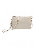 Women's Izzy Vegan Straw Crossbody Handbag In Off White