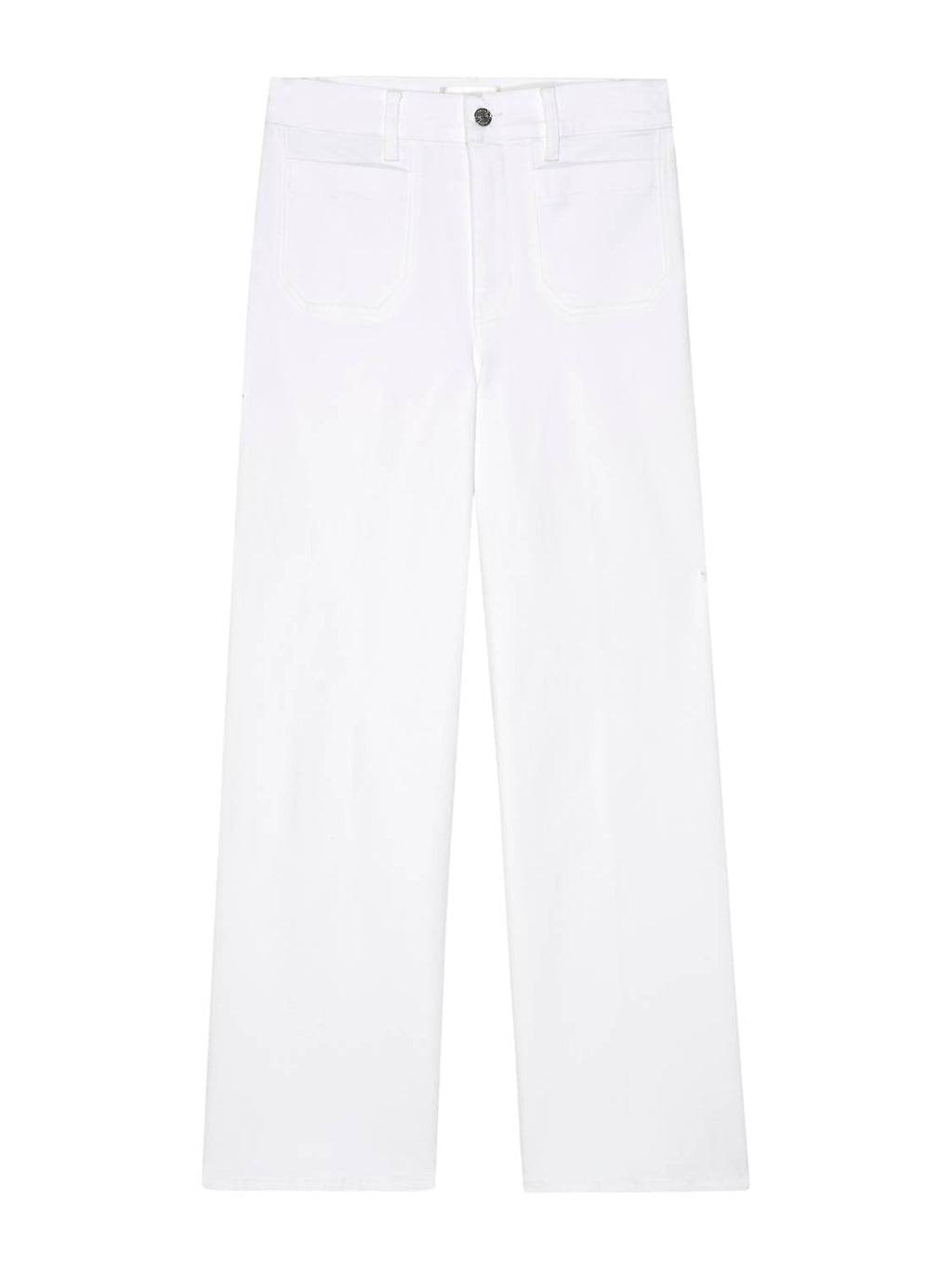 Le Slim Palazzo Modernist Pocket Pants In White