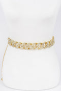 Rhinestone Oversized Chain Belt