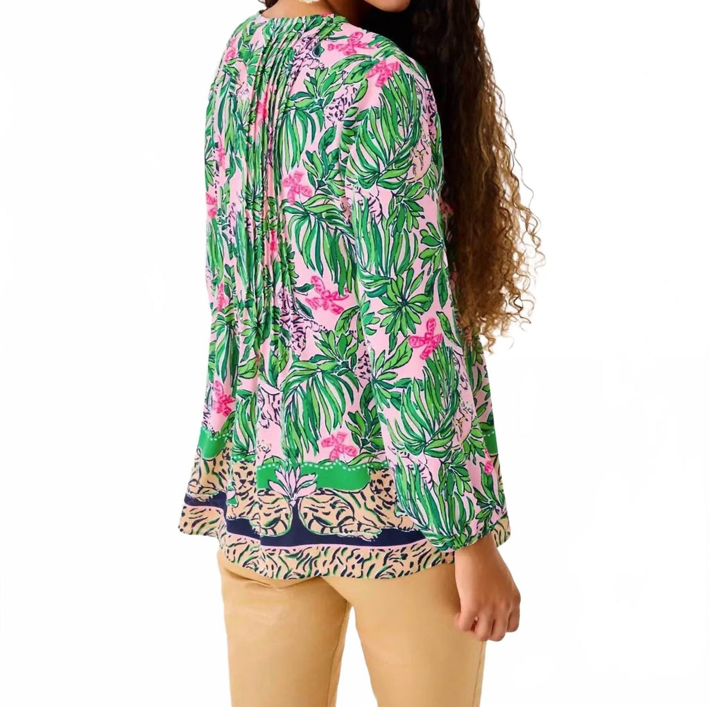 Marilina Tunic Top In Conch Shell Pink Roaring With Joy