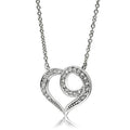 Rhodium Brass Necklace with AAA Grade CZ in Clear