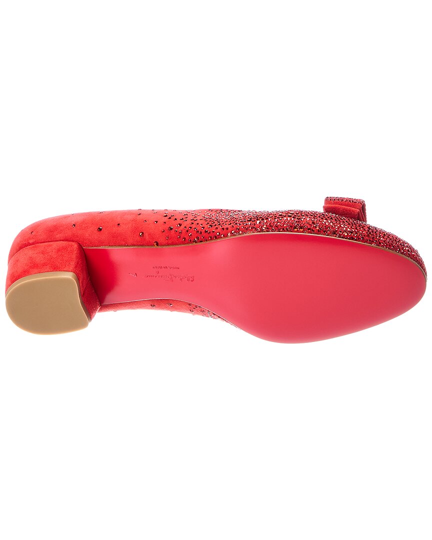 Ferragamo Vara Swa Suede Pump