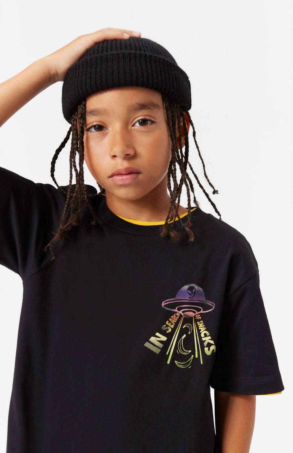 Boy's In Search Of Snacks Rodney Short Sleeve Tee In Black