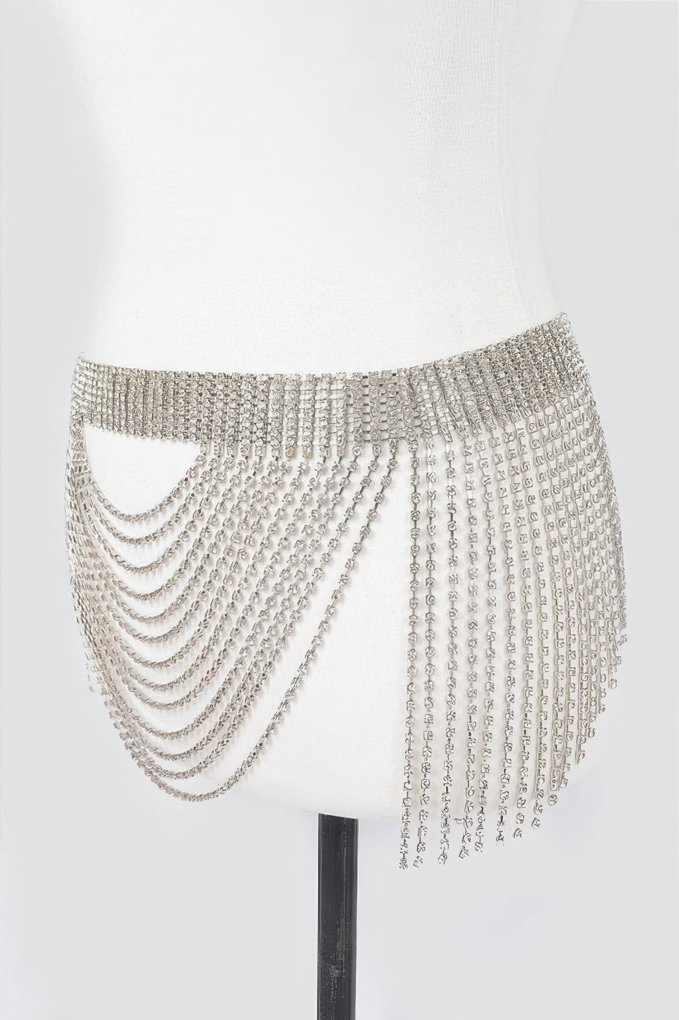 Rhinestone Multi Layered Drop Belt