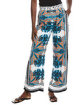 Gracia Floral Print Wide Leg Pajama Pant