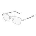 Montblanc Eyeglasses Rectangle Full Rim, Silver/black Frame And Clear Demo Lens Lens Mb0140Ok003