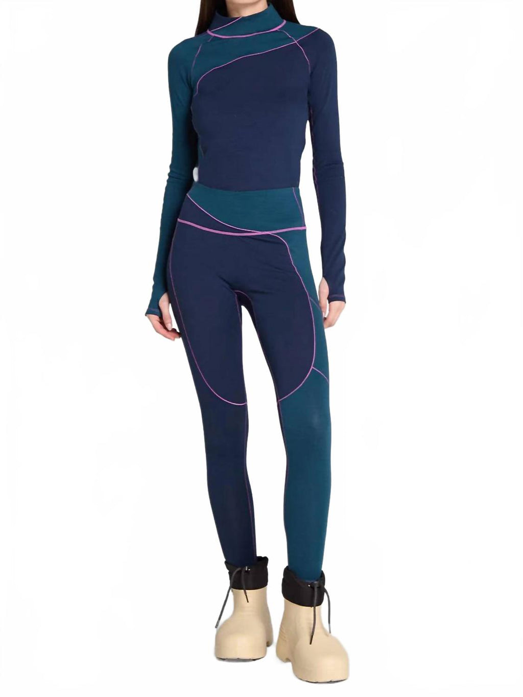 Wool Sculpt Merino Baselayer Legging In Slushi Midnight