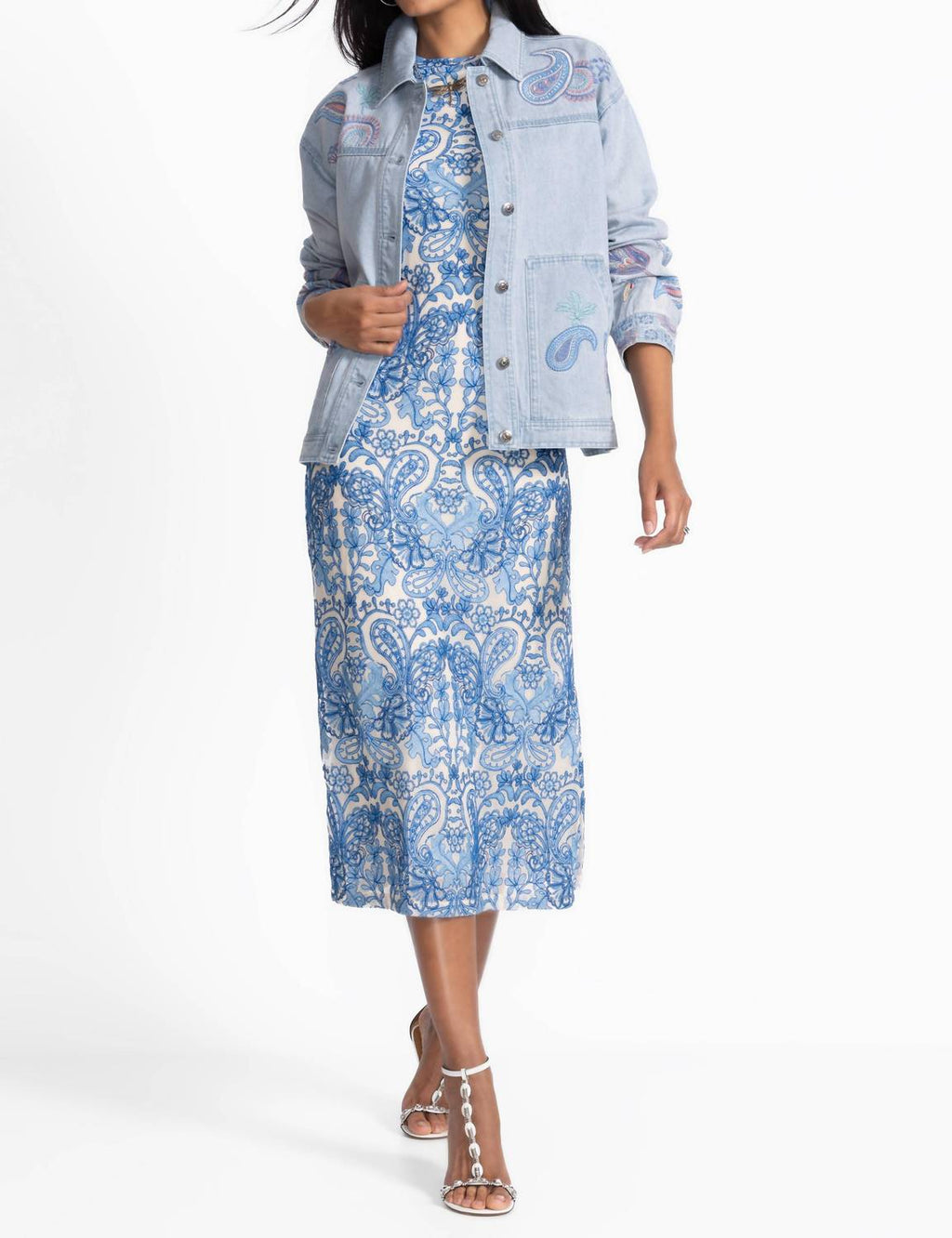 Wynifred Mesh Midi Dress In Jordi