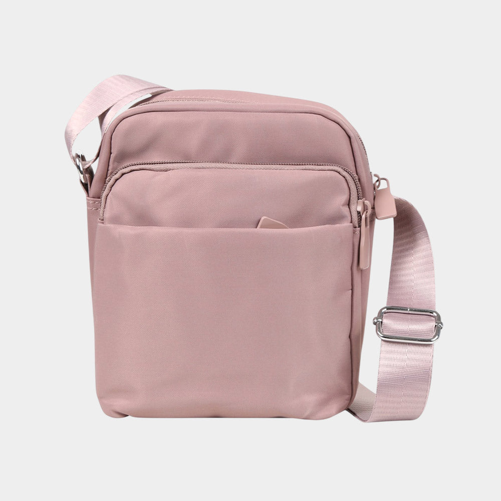 Compact Solid Multi Pocket Crossbody Bag