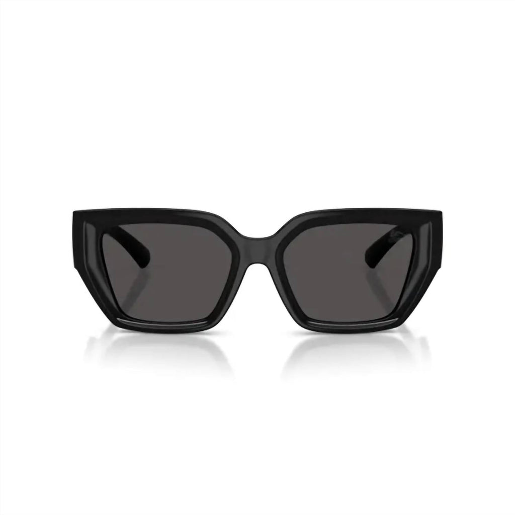Women's Square Sunglasses In Black With Dark Grey
