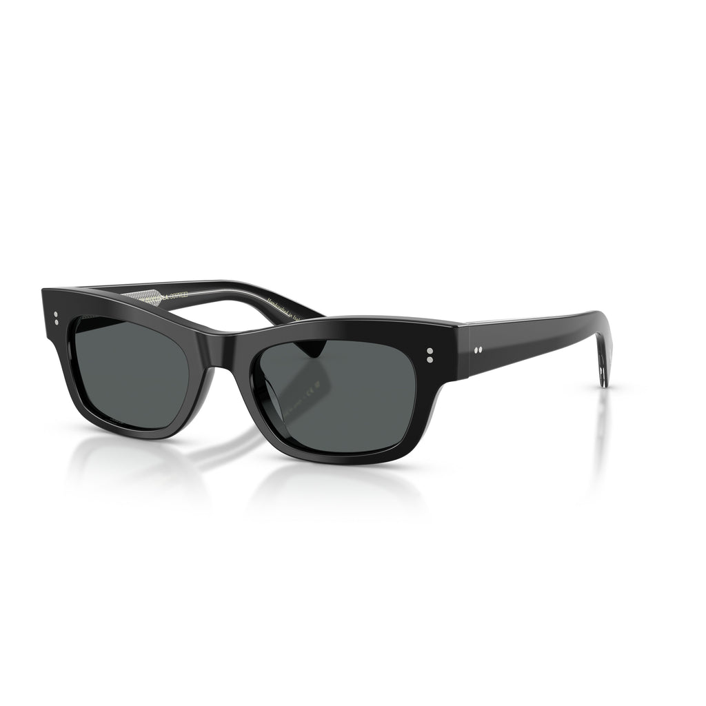 Bold Rectangular Acetate Sunglasses With Metallic Accents