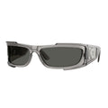 Versace Sunglasses Rectangle Full Rim, Grey Transparent Frame And Dark Grey Lens Ve4446593/87