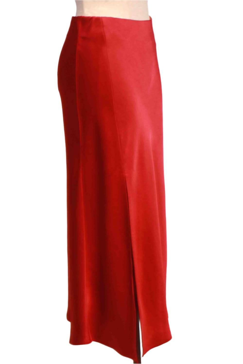 Women's Satin Brielle Midi Skirt In Cherry