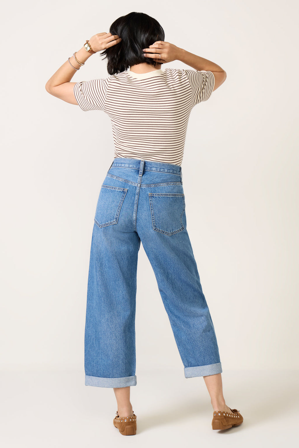 Women's Petite Donny Rolled Hem Boyfriend Jean