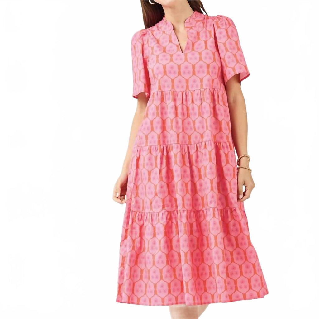 Ivy Rosette Charm Dress In Pink