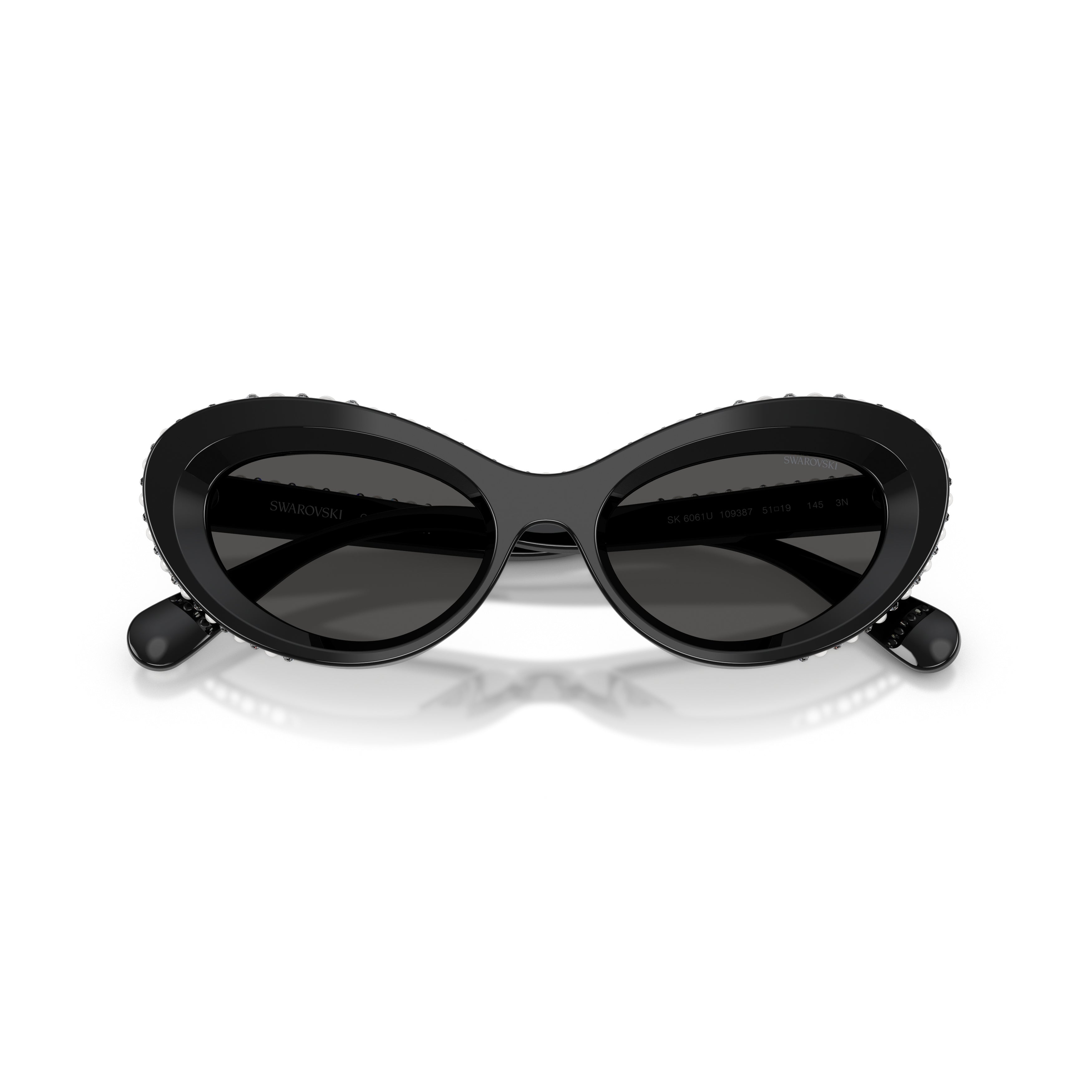 0Sk6061U Cat-Eye Sunglasses with Crystal-Embellished Frame