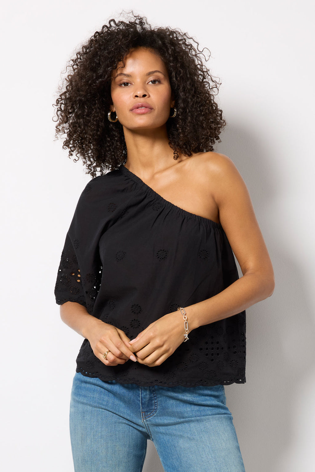 Women's Nash Eyelet One Shoulder Top