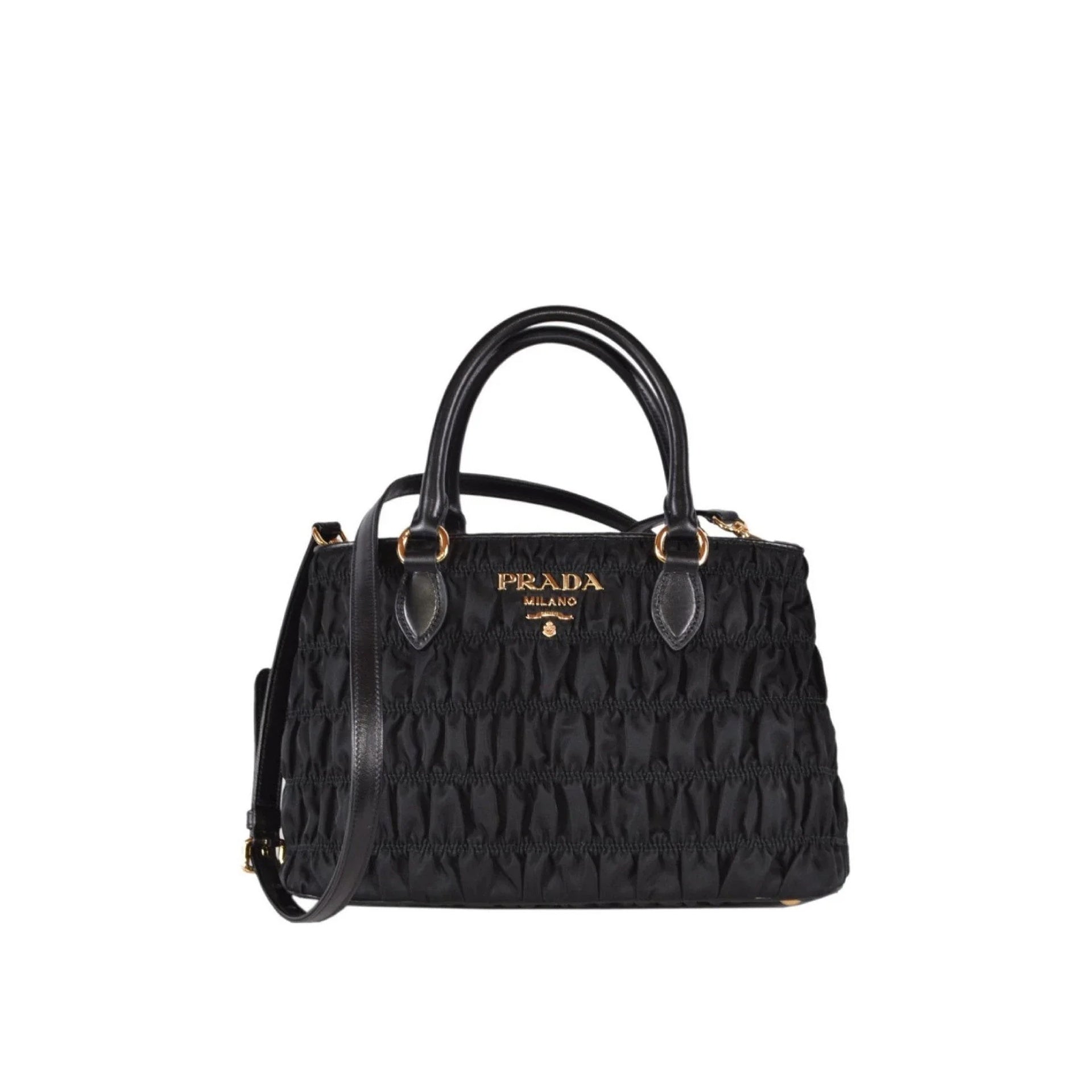 Prada Gaufre Nylon Handbag Women