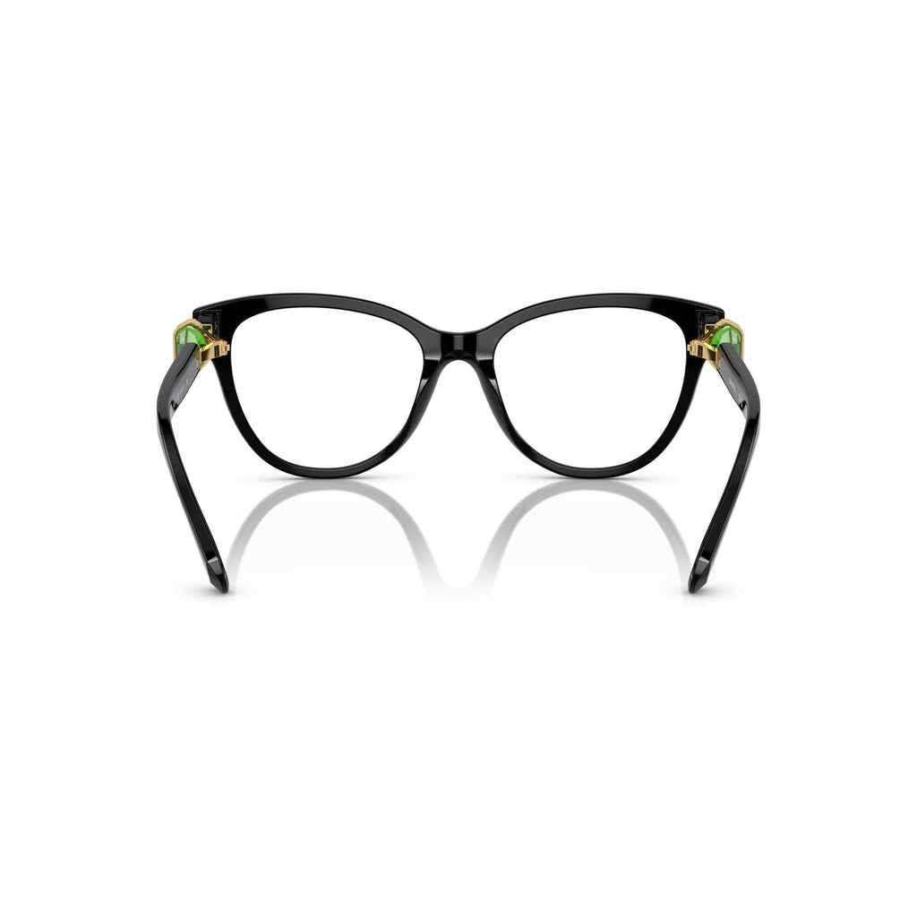 Cat-Eye Sunglasses With Green Crystal Accents