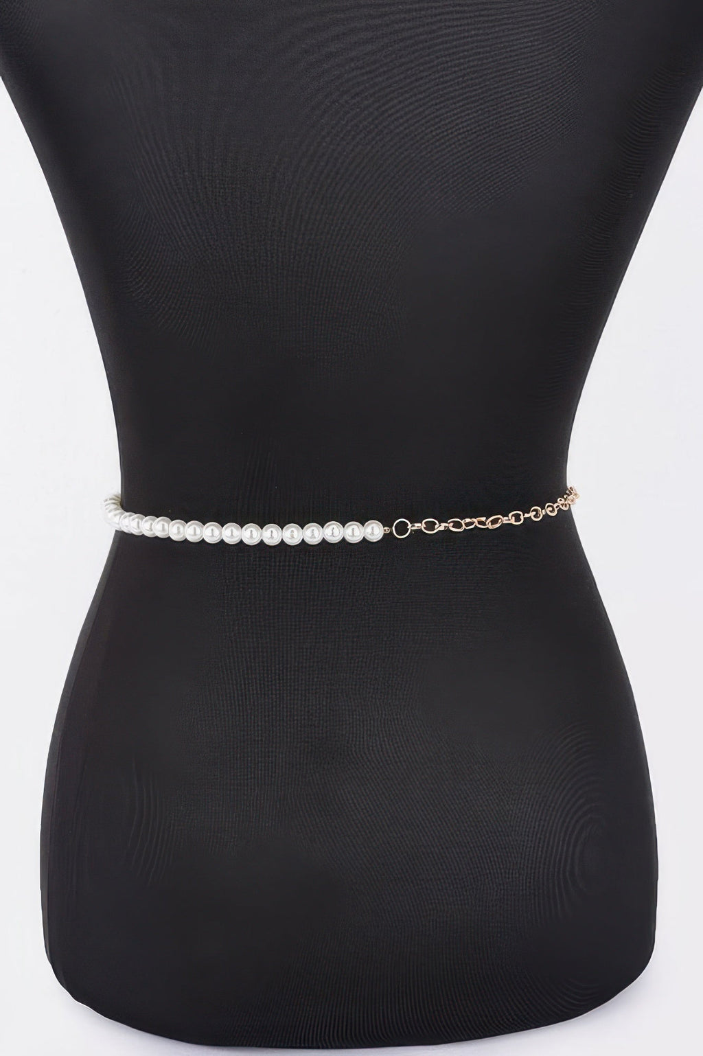 Layered Faux Pearl Flower Ribbon Belt