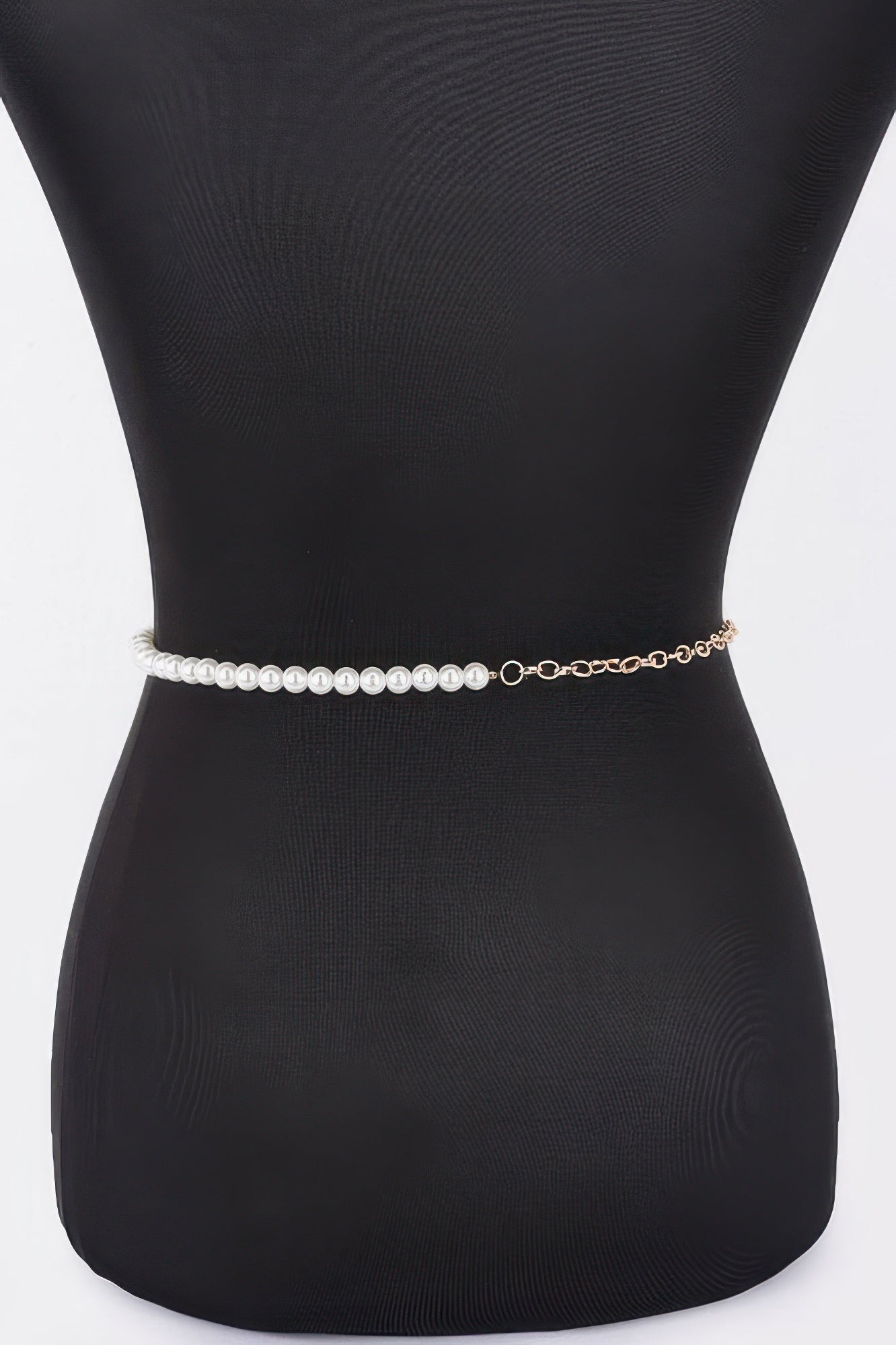 Layered Faux Pearl Flower Ribbon Belt