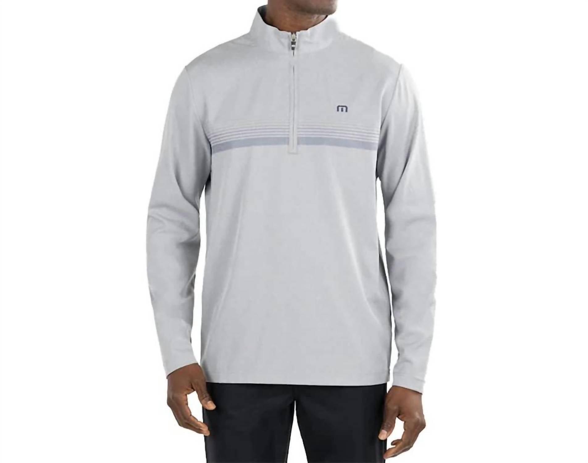 Taking On Water 1/4 Zip Jacket In Heather Sleet