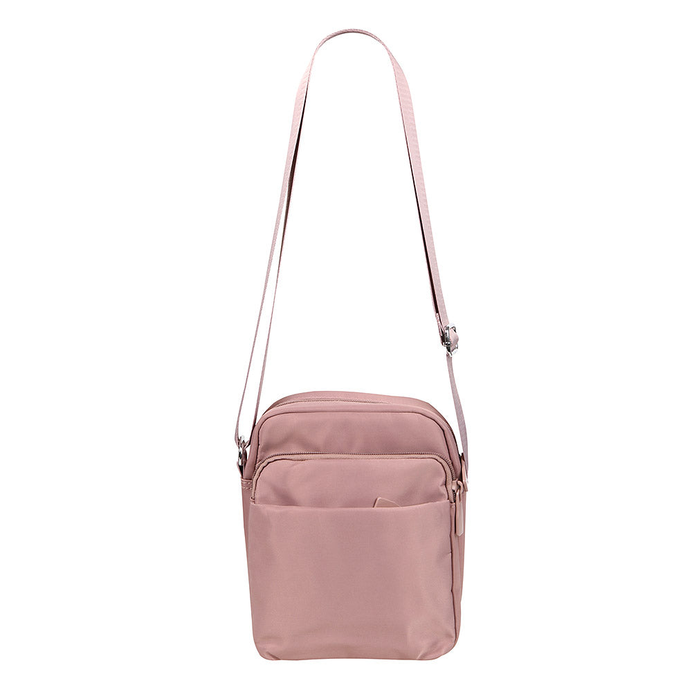 Compact Solid Multi Pocket Crossbody Bag