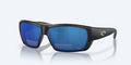 Men's Tuna Alley Readers Rectangular Polarized Sunglasses In Matte Black/blue Mirror