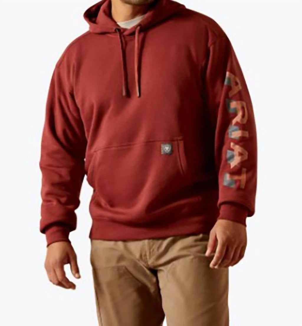 Men's Work Hoodie In Madder Brown