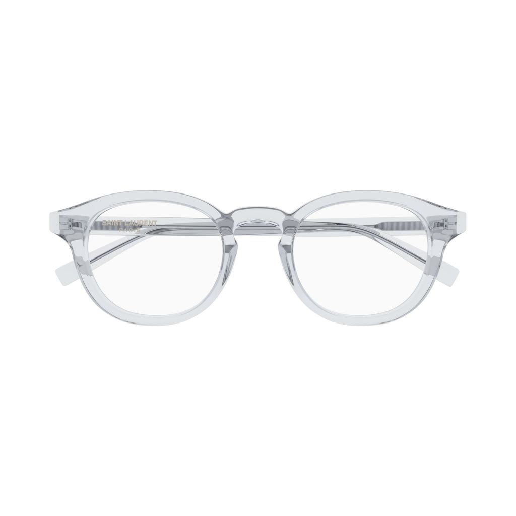Translucent Rounded Frame Eyeglasses With Keyhole Bridge