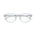 Translucent Rounded Frame Eyeglasses With Keyhole Bridge