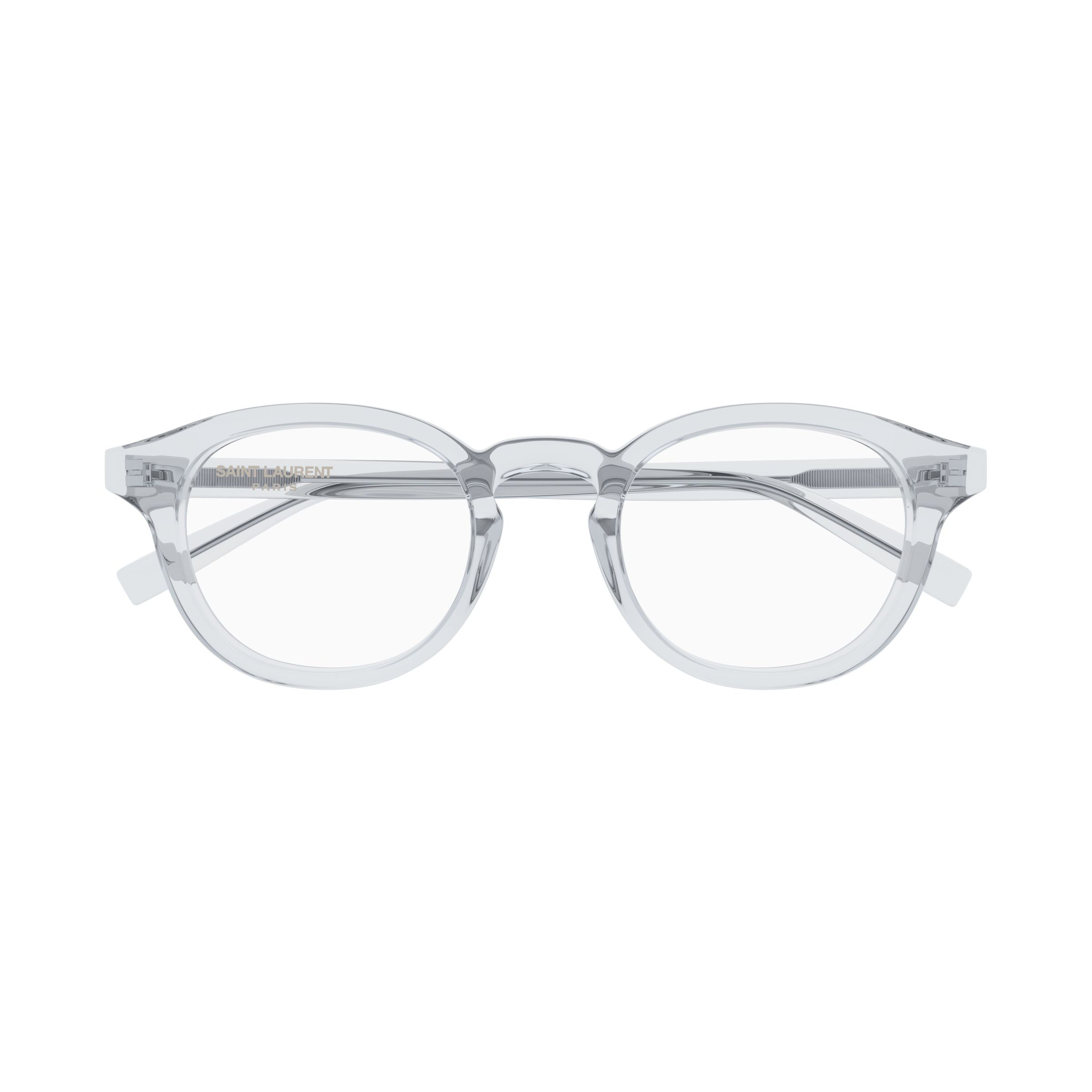 Translucent Rounded Frame Eyeglasses With Keyhole Bridge