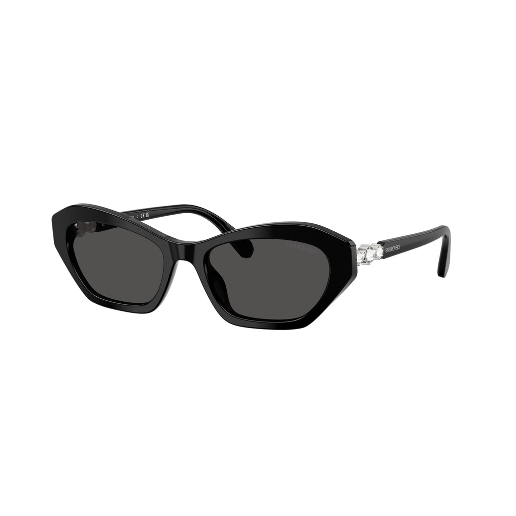 0Sk6048 Angular Sunglasses with Crystal Embellishment