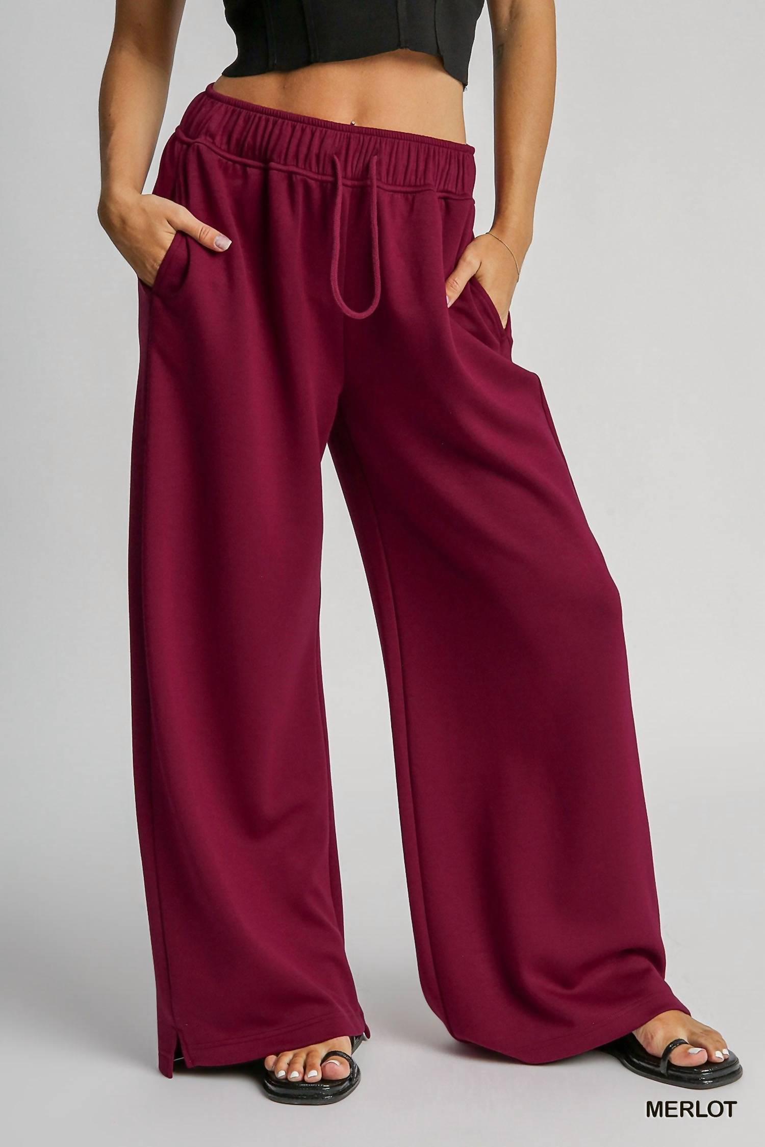 Neoknit Pull-On Sweatpants In Merlot