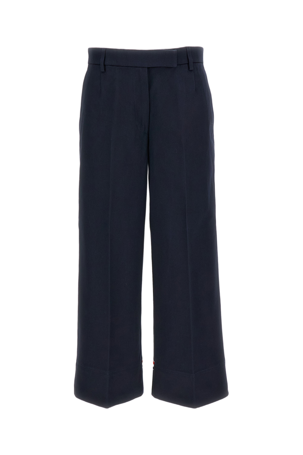Blue Cotton Gabardine Chino Trousers