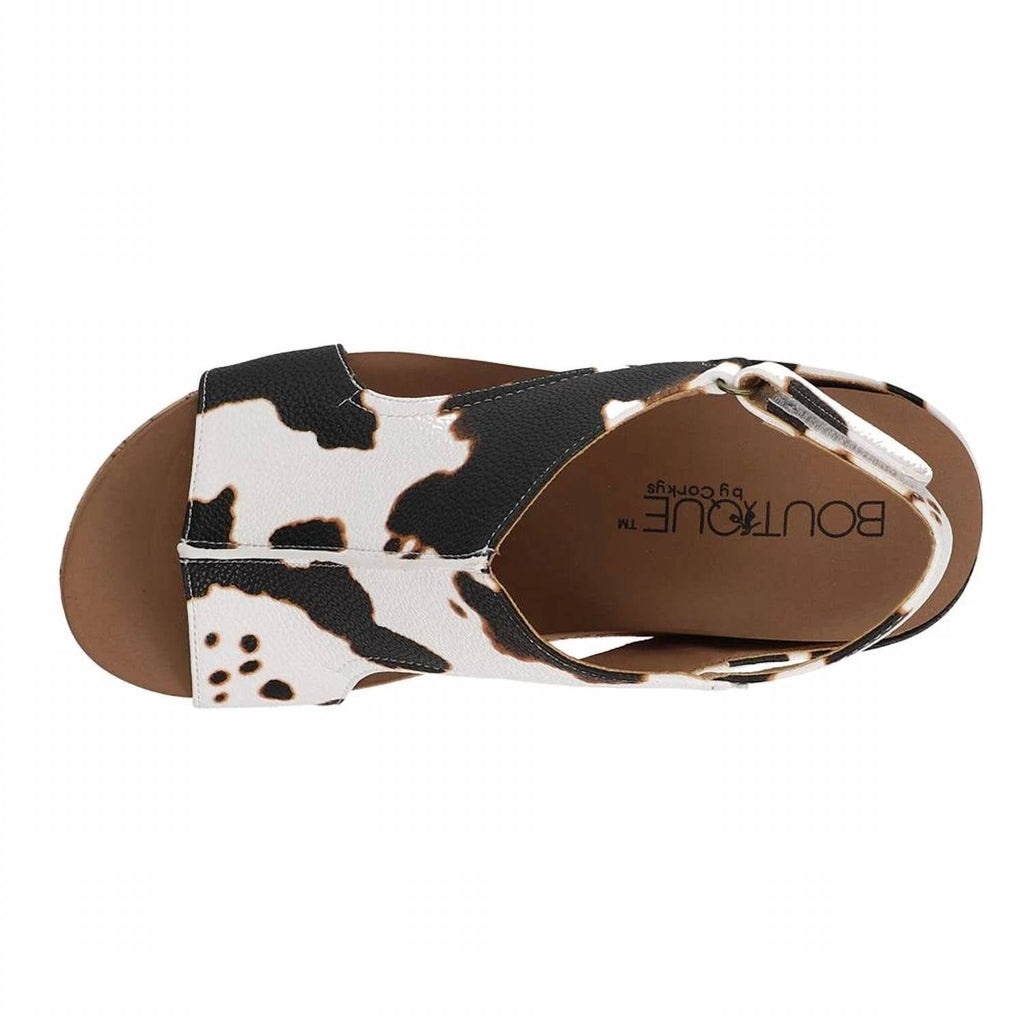 Women's Carley Cow Smooth Wedge Sandals In Multi