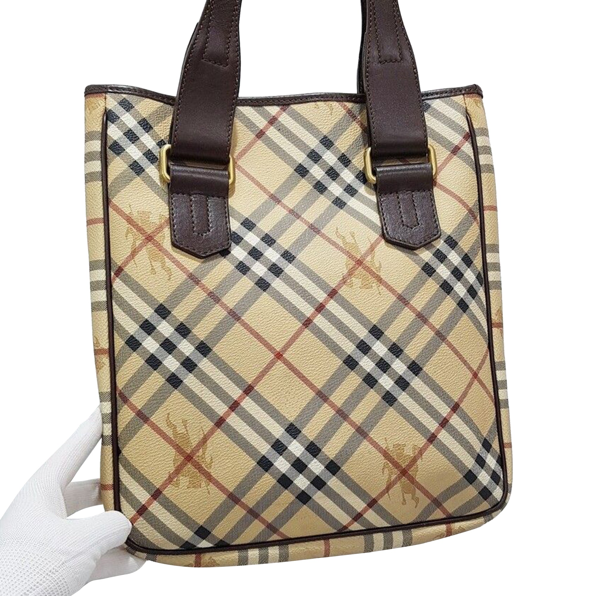 Buckled Check Shoulder Bag