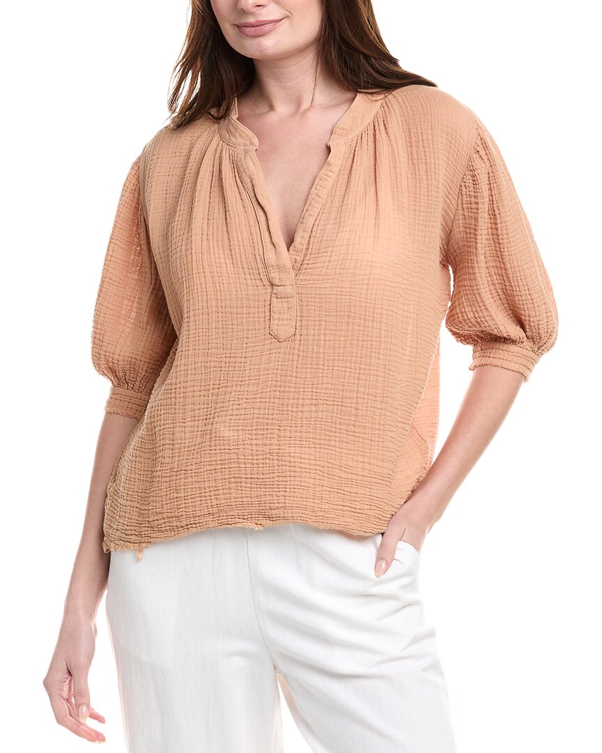 9seed Lightweight Gauze Dashiki Puff Sleeve Top
