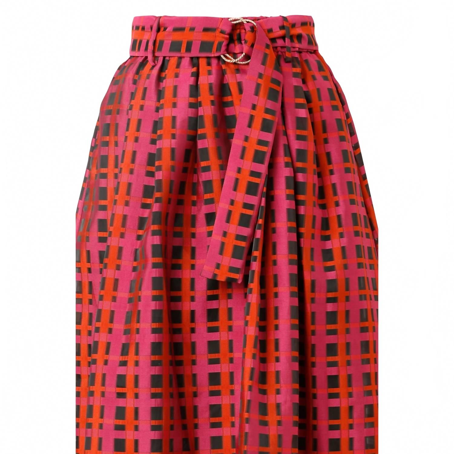 Women's Maya Maxi Skirt In Crimson