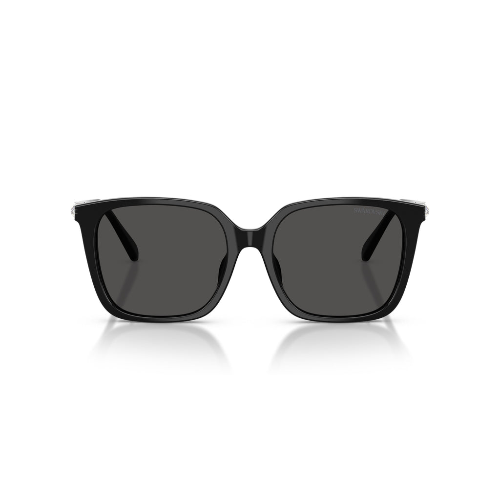 0Sk6053D Square Frame Acetate Sunglasses with Crystal Embellishments
