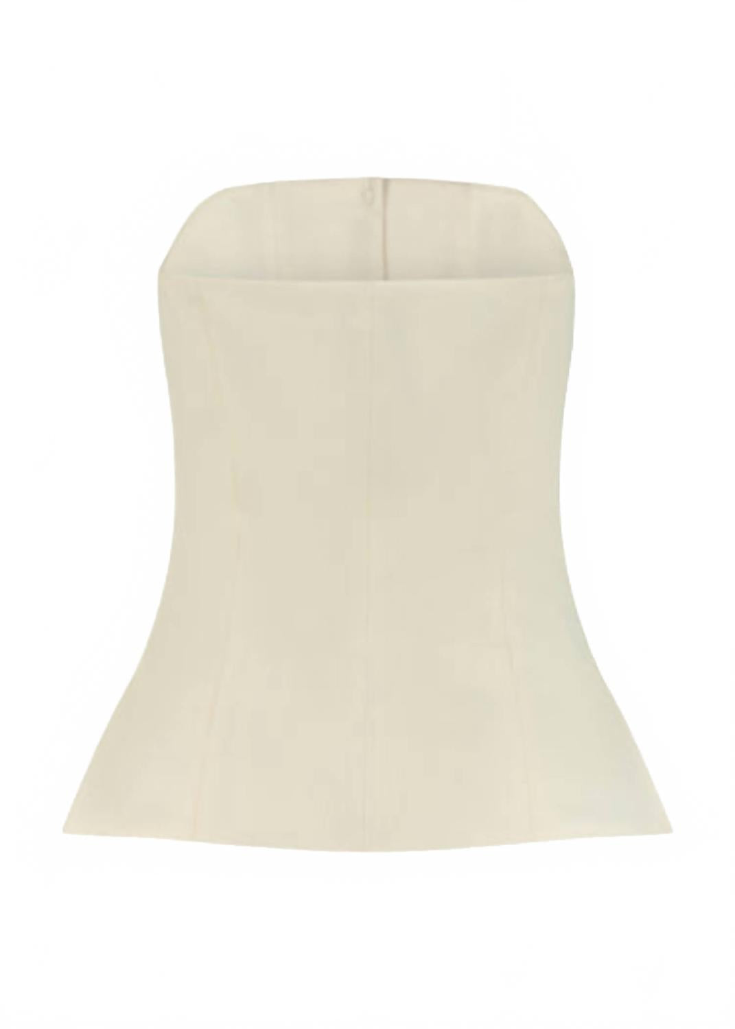 Olivia Strapless Top In Cream