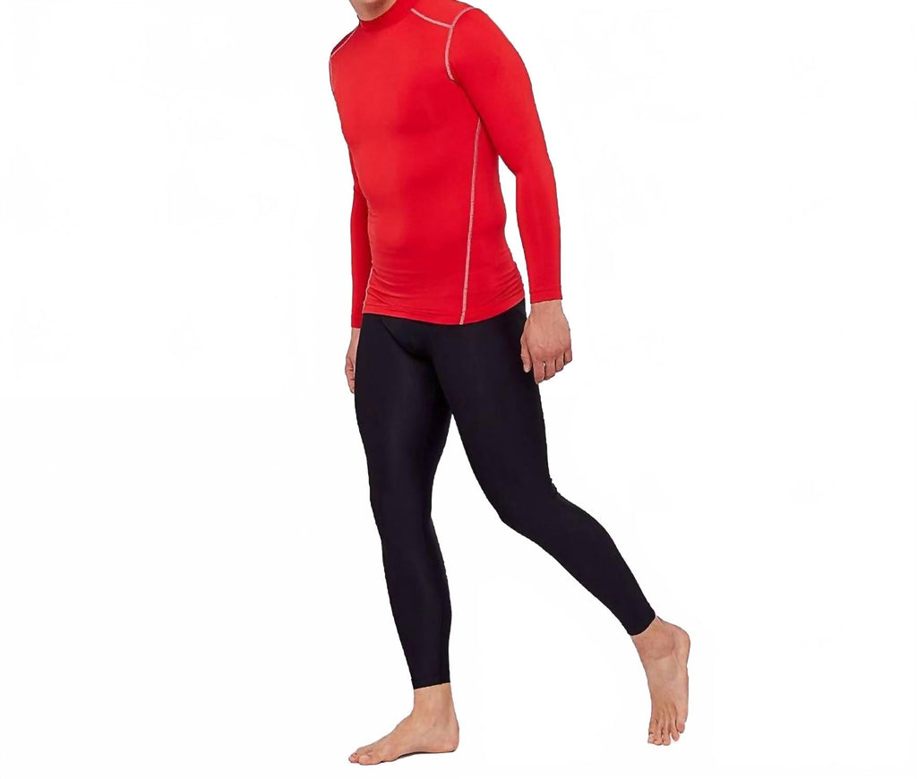 Coldgear Compression Mock Top In Red