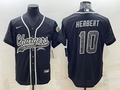 Men's Los Angeles Chargers Justin Herbert #10 Black RFLCTV Limited Jersey1 Joint Edition