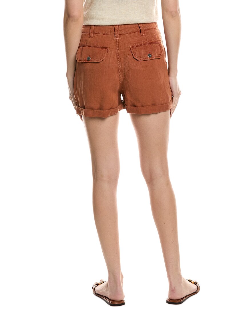 Bella Dahl Sedona Rolled Cuff Linen-Blend Utility Short