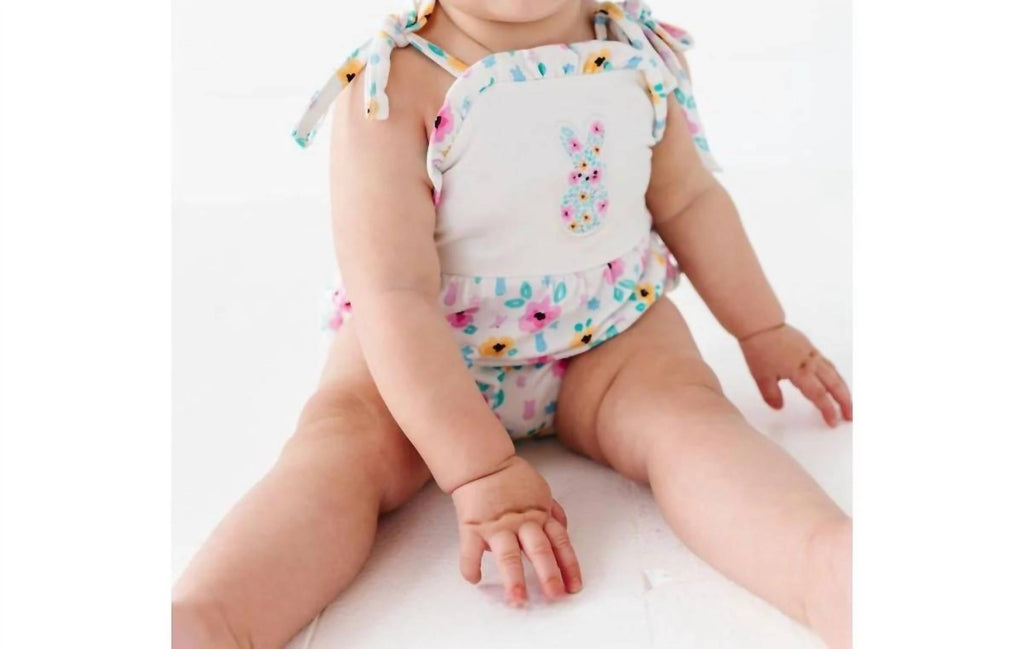 Peeps And Petals Bubble Romper In Pink