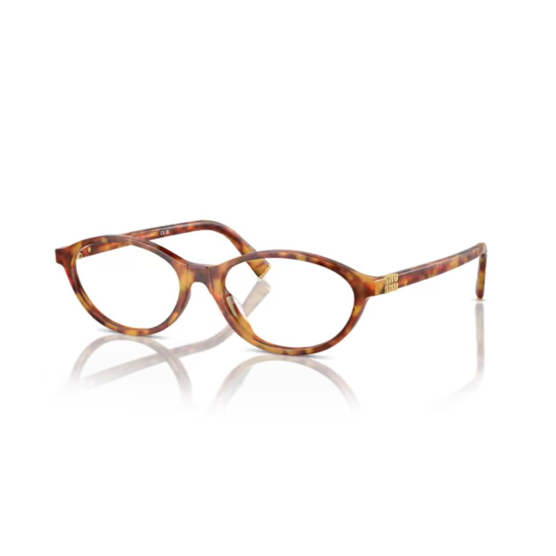 09xv Vista Tortoiseshell Pattern Oval Frame Eyeglasses