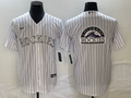 Men's Colorado Rockies White Home Replica Team Jersey1