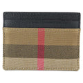 Card Holder Sandon Black Leather Fabric