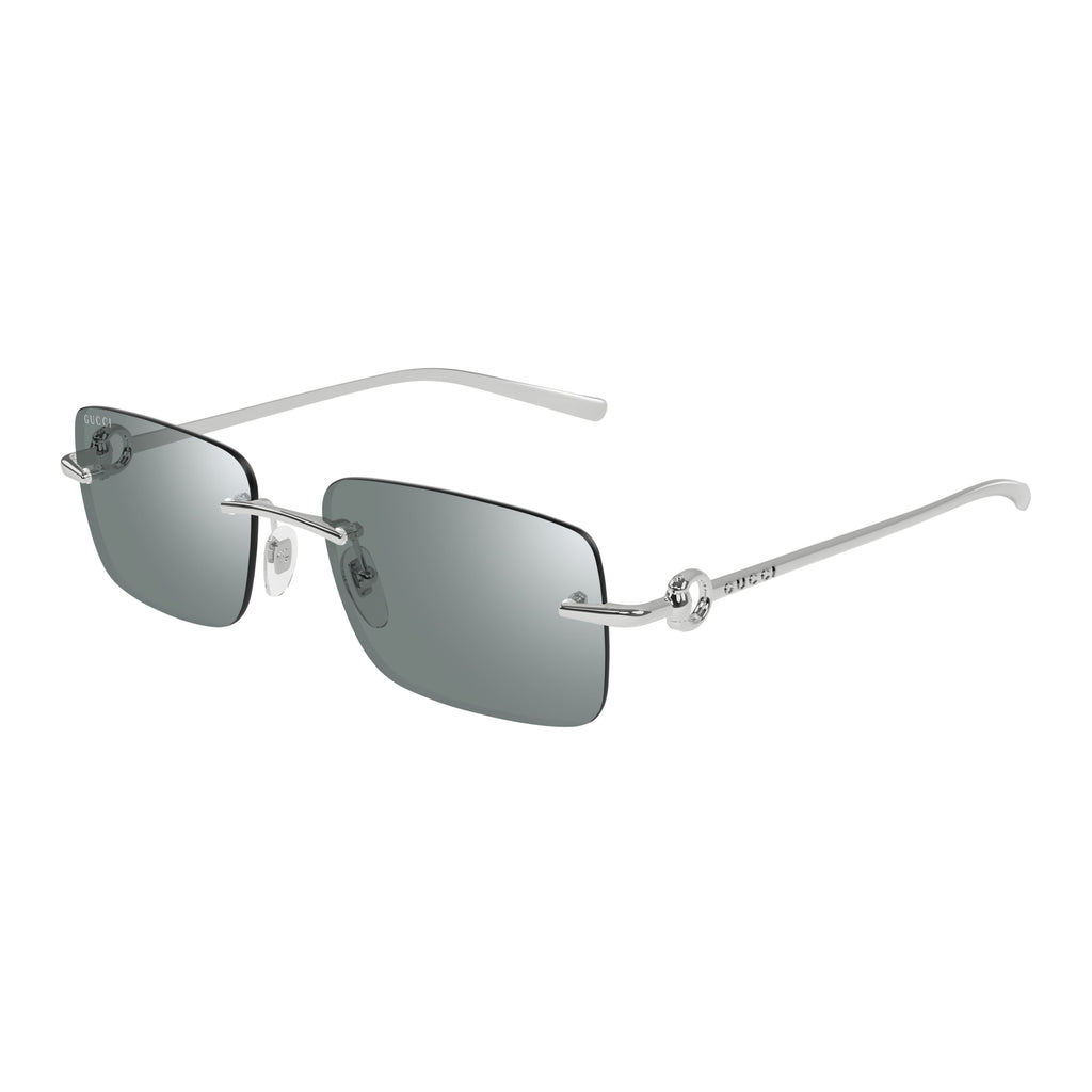 Gg1703S Rimless Sunglasses with Rectangular Grey Lenses